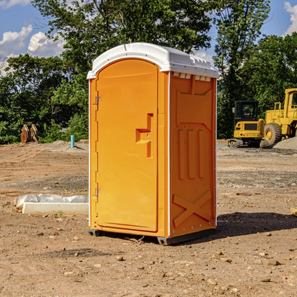 how often are the portable restrooms cleaned and serviced during a rental period in Lafayette Ohio